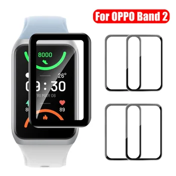 1-4 шт. пленка с изогнутым краем для OPPO Band 2 Защитные пленки, полное покрытие для OPPO Band2 смарт-браслет, часы, мягкая защитная пленка