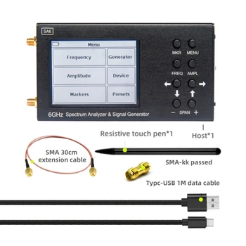 1 комплект SA6 Анализатор спектра 6 ГГц Генератор сигналов SA6 Wi-Fi 2G 4G LTE CDMA GSM Beidou GPR Металл + Пластик