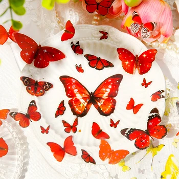 1 лист Наклейки для скрапбукинга разноцветная бабочка для коллажа руководство по материалу грунтовочные наклейки DIY декоративные наклейки 6 типов