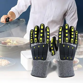 1 Пара перчаток для барбекю Термостойкость 500/800 градусов Цельсия TPR Кухонные перчатки для барбекю, прихватки для микроволновой печи, принадлежности для выпечки