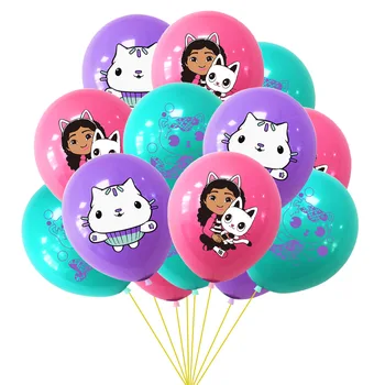 10/20 штук Латексных воздушных шаров на тему кошек из кукольного домика Габби, украшения для детского Дня рождения, Воздушный шар для душа, Игрушки для мальчиков и девочек, принадлежности
