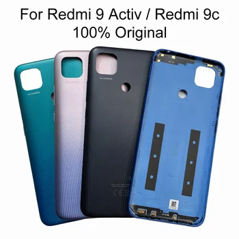 10 шт./Лот Оригинал Для Xiaomi Redmi 9C Задняя Крышка Батарейного Отсека Задняя Крышка корпуса С боковой клавишей Redmi 9 Activ Запасные Части
