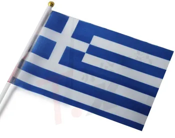 14*21 см Греция, размахивающий сигнальным флагом, маленькие флаги-растяжки