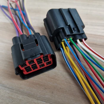 2 шт./лот, 12-контактный/позиционный разъем для подключения лампы фары, штекер жгута проводов в сборе, кабельная косичка для Volvo S40 S60 S80L XC90 XC60