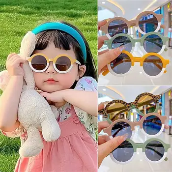 2023, Милые леопардовые двухцветные детские солнцезащитные очки, милые винтажные солнцезащитные очки, защита, Классические Детские солнцезащитные очки для детей