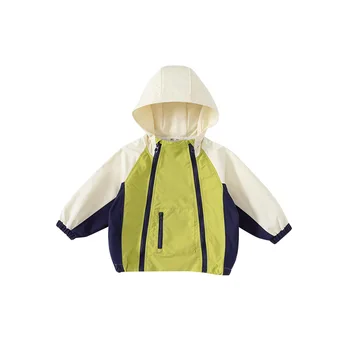 2023 Новая Весенне-осенняя куртка Для мальчиков, Детский костюм на молнии С капюшоном, куртка Для девочек, Повседневная детская одежда 1-8 лет