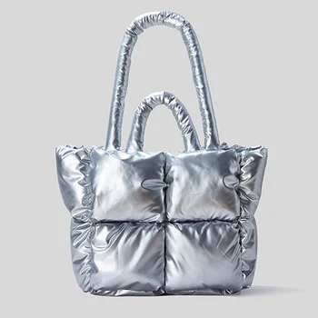 2023 Новая модная сумочка, женская космическая хлопковая пуховая сумка, зимняя мягкая космическая хлопковая сумка через плечо Bolsa Feminina