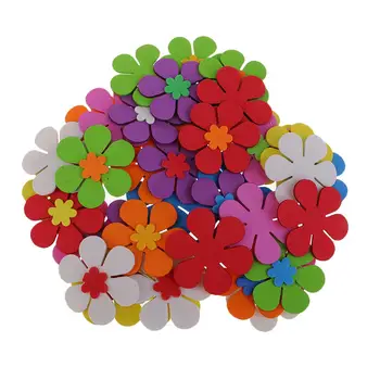 40 Штук разноцветных цветов Детская наклейка из пенопласта 