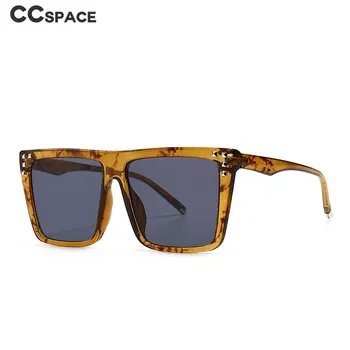 46635 Негабаритные Квадратные Солнцезащитные очки С заклепками Мужские Женские Модные оттенки UV400 Винтажные Очки