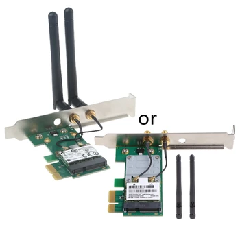 BCM94325 PCIe WiFi-карта для ПК, двухдиапазонная беспроводная сетевая карта (2,4 ГГц и 5,8 ГГц) для потоковой передачи игр, поддержка Mac