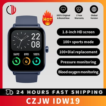 CZJW IDW19 Умные Часы С Кислородом В Крови Bluetooth Вызов Смарт-Часы Для Мужчин И Женщин Встроенный Alexa 5ATM Водонепроницаемый Пульсометр Smartwatch