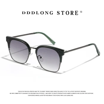 DDDLONG Модные квадратные солнцезащитные очки в стиле ретро, женские, мужские, Солнцезащитные очки, классические Винтажные наружные оттенки UV400, D355