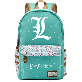 Death Note Аниме Сумка Рюкзак Flower Point Цветочная сумка Школьная Подростковая Студенческая Книга Дорожный ноутбук Mochila