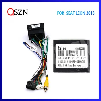 QSZN Android Canbus box G-VW-RZ-58 Для 2018 SEAT Leon Кабель Проводки Автомобильного радио DVD 2 DIn Стерео Мультимедиа