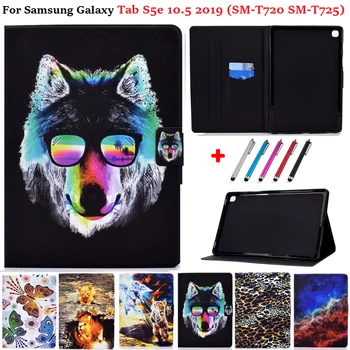 SM-T720 SM-T725 Чехол для планшета Samsung Galaxy Tab S5e Case 10,5 дюймов 2019 T720 T725 С Росписью Бумажных Карт Tab S5E Fundas + Ручка