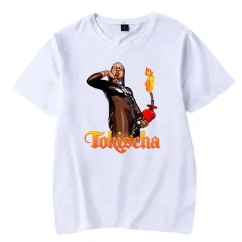 Tokischa 2D Мужская / женская футболка, однотонные футболки, летняя футболка с коротким рукавом