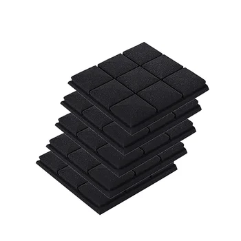 Акустические пенопластовые панели, 5 упаковок, клиновидная плитка размером 30x30x5 см, звуковые панели, звуконепроницаемые пенопластовые панели, черный