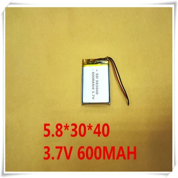 (бесплатная доставка) (5 шт./лот) 583040 литий-полимерный аккумулятор емкостью 600 мАч Качество товара Качество CE FCC ROHS сертификационный орган