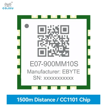 Беспроводной модуль TI CC1101 915/868 МГЦ COJXU E07-900MM10S 10dBm 1,5 км Отверстие для штамповки Ультра Малого Размера Поддержка RSSI SMD Модуль