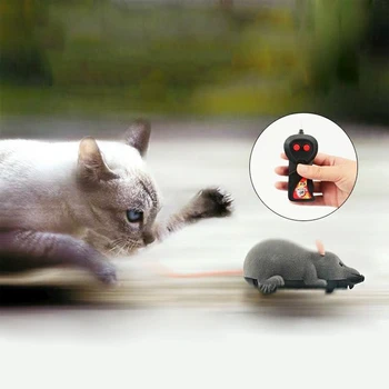 Беспроводной пульт дистанционного управления RC Электронная крыса Мышь Мыши для кошки Собака домашнее животное Забавная игрушка