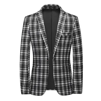 Весенний мужской повседневный пиджак на одной пуговице 2023, высококачественное Корейское модное приталенное банкетное платье, пальто 6XL, мужской пиджак-блейзер
