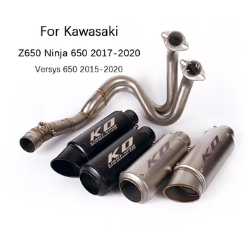 Выхлопная Система для Kawasaki Z650 Ninja 650 2017-2023 Выхлопная Труба Мотоцикла Slip On 51 мм Глушители Versys 650 2015-2020 Escapes