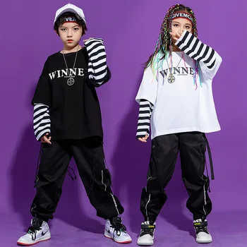 Детские весенние костюмы Уличная одежда в стиле хип-хоп, спортивная одежда для мальчиков и девочек-подростков, толстовка, Брюки, спортивный костюм, Детская одежда в стиле хип-хоп от 3 до 16 лет
