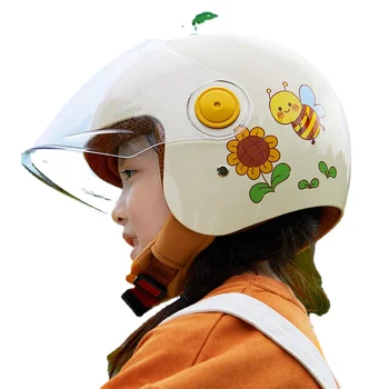 Детский шлем TLL для мальчиков и девочек, зимний электрический мотоциклетный аккумулятор, автомобильный полнолицевый шлем
