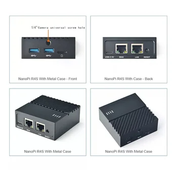 Для NanoPi R4S Rockchip RK3399 4 ГБ Оперативной памяти с Двумя Гигабитными портами Ethernet USB3.0 Плата разработки маршрутизатора (Enterprise Edition)