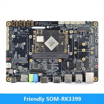 Дружественная плата разработки SOM-RK3399 V2, 4 ГБ оперативной памяти, 16 ГБ флэш-памяти, HDMI С двойным MIPI, двухчастотный WiFi