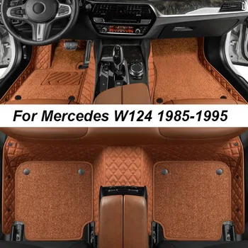 Изготовленные На Заказ Роскошные Коврики Для Mercedes W124 1985-1995 БЕЗ Морщин Автомобильные Коврики Аксессуары Запасные Части Для Интерьера Полный Комплект