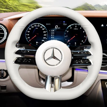 Изготовленный на Заказ своими Руками Чехол для Оплетки Рулевого колеса автомобиля 100% Подходит Для Mercedes Benz C-Class W206 2021 E-Class W213 2021 S-Class W223 2021