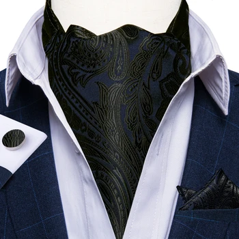 Изысканный мужской набор запонок для носовых платков Ascot, женский деловой галстук галстук Модный черный фиолетовый мужской галстук с пейсли оптом