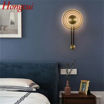 Классический настенный светильник Hongcui, креативные часы, светильники в помещении, светодиодные лампы для украшения домашнего салона