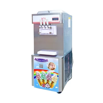 Коммерческая машина для приготовления мягкого мороженого с 3 вкусами из нержавеющей стали мощностью 1,6 кВт