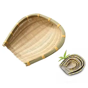 Корзина для плетения из бамбука на ферме, открытое бамбуковое сито, Бамбуковая корзина для сушки фруктов и овощей ручной работы