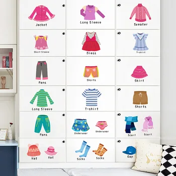 Креативные наклейки для дома Английский гардероб идентификационные наклейки для одежды Украшение стен шкафа в спальне декоративная стена