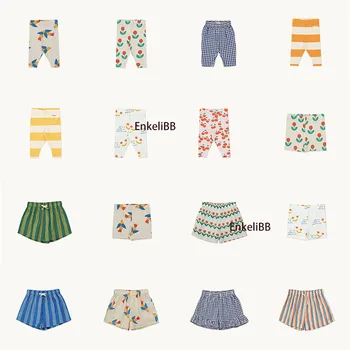 Летние брюки для маленьких мальчиков EnkeliBB с прекрасным рисунком TC 23, новые поступления, Повседневные шорты для маленьких девочек, Брендовая дизайнерская одежда для детей