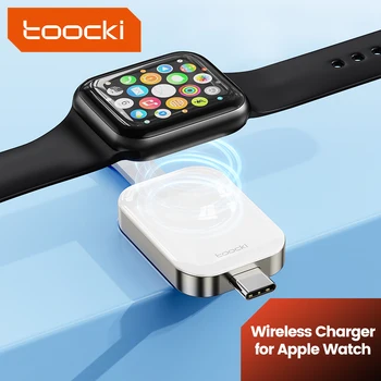 Магнитное Беспроводное Зарядное Устройство Tooki Для Apple Watch Серии 8 7 6 SE 5 4 3 2 1 Станция Быстрой зарядки USB Type C Зарядное Устройство Для iWatch