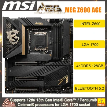 Материнская плата MSI MEG Z690 ACE LGA 1700 Intel Z690 DDR5 6666 + МГц Оперативная память PCI-E 5,0 M.2 USB3.2 Gen2 HDMI Wi-Fi 6E Bluetooth 5,2 E-ATX
