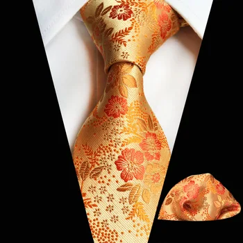 Многоцветный мужской галстук Plum Blossom, Квадратный шарф, Набор Новых аксессуаров для костюма с фрагментированным цветком, Носовой платок