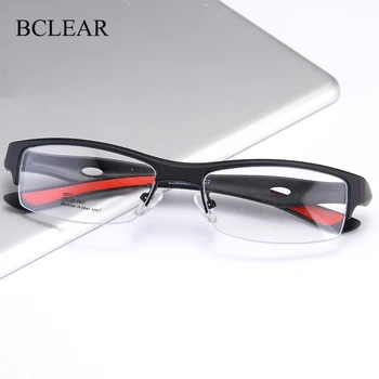 Модная оправа для очков BCLEAR, Красочные Мужские очки, Отличительный дизайн, Удобные Квадратные спортивные очки TR90 в полурамке.