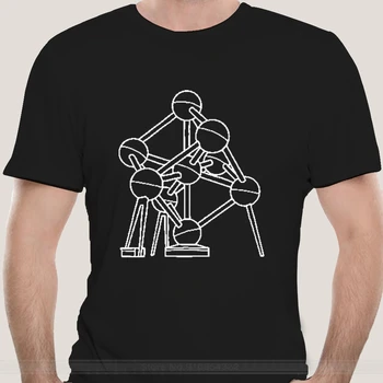Мужская футболка Atomium Brussels (1), футболки, женская футболка, хлопковая футболка, мужская летняя модная футболка, размер евро