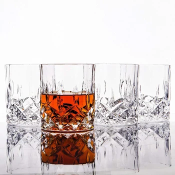 Набор из 4 стаканов для виски, старомодный бокал для бурбона. Низкобаллонные стаканы Rocks Barware для питья скотча, коктейлей