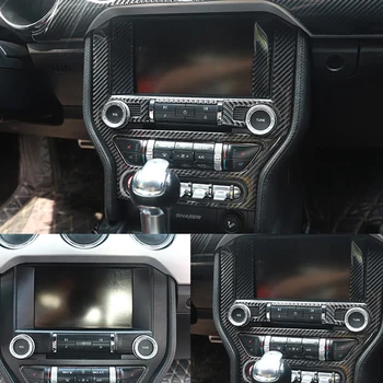 Наклейки из углеродного волокна ABS, Отличительные знаки, Центральная панель управления, внутренняя отделка для Ford Mustang 2015-2020 Для стайлинга автомобилей