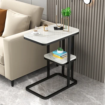 Небольшой Выдвижной боковой столик в аккуратной гостиной, средний Выдвижной обеденный стол, Вспомогательная деревянная мебель Tavolino Divano T50CJ