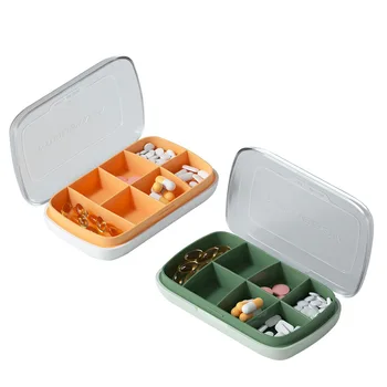 Новая Скандинавская прозрачная матовая портативная коробка для лекарств с крышкой, герметичная коробка для хранения таблеток с семью отделениями, Контейнеры для хранения