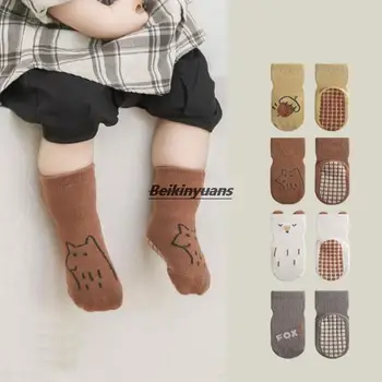 Новые детские носки весной в напольных носках, домашние нескользящие и охлаждающие детские носки осенью, детские носки-тюбики для малышей
