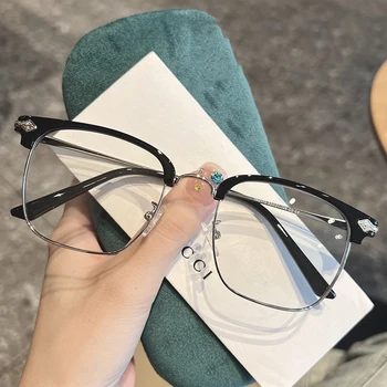 НОВЫЕ Модные Очки Для Близорукости Женщины Мужчины Роскошный Дизайн Металлические Деловые Очки Готовые Близорукие Оптические Очки с Диоптриями