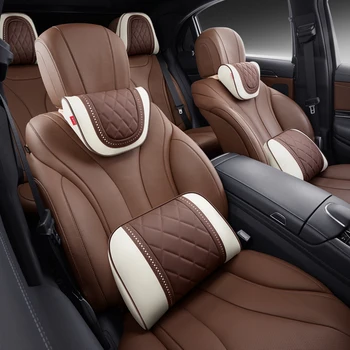 Новый автомобильный подголовник для шеи из кожи Napa / для Mercedes Maybach Design S Class Универсальная автомобильная подушка для шеи